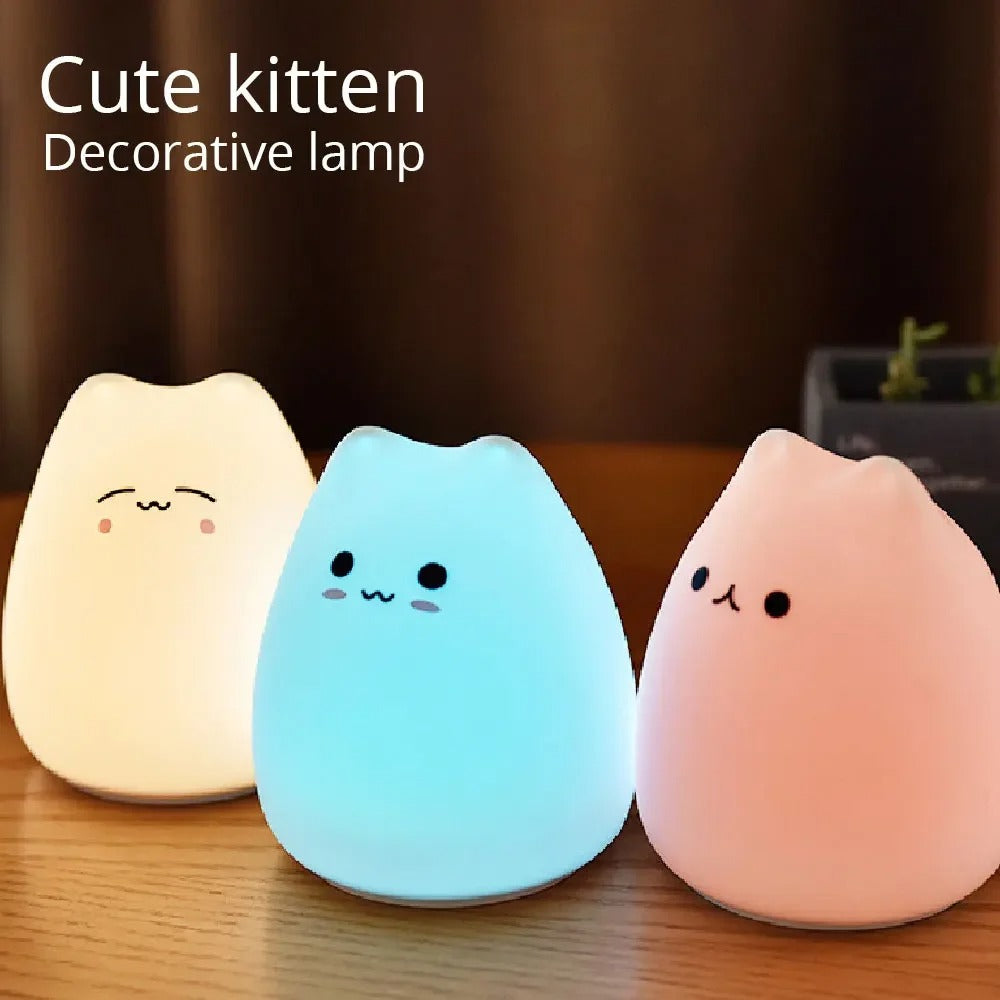 Colorful Touch LED Cat Lamp